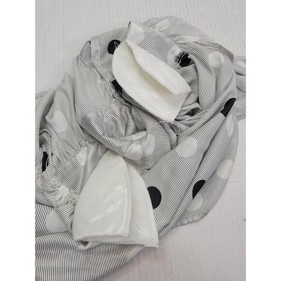 Vintage Evan Picone Set Women's Top 12/ Maxi Skirt 12 Pleated Polka Dot Striped - Picture 8 of 11